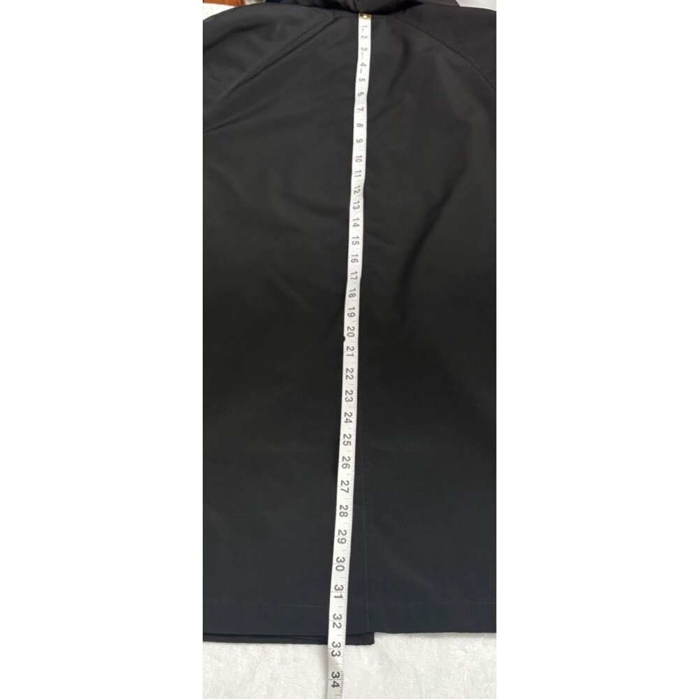 Towne Collection Black Urban Hooded Sleek Contemporary Rain Jacket Womens Large - Picture 10 of 16